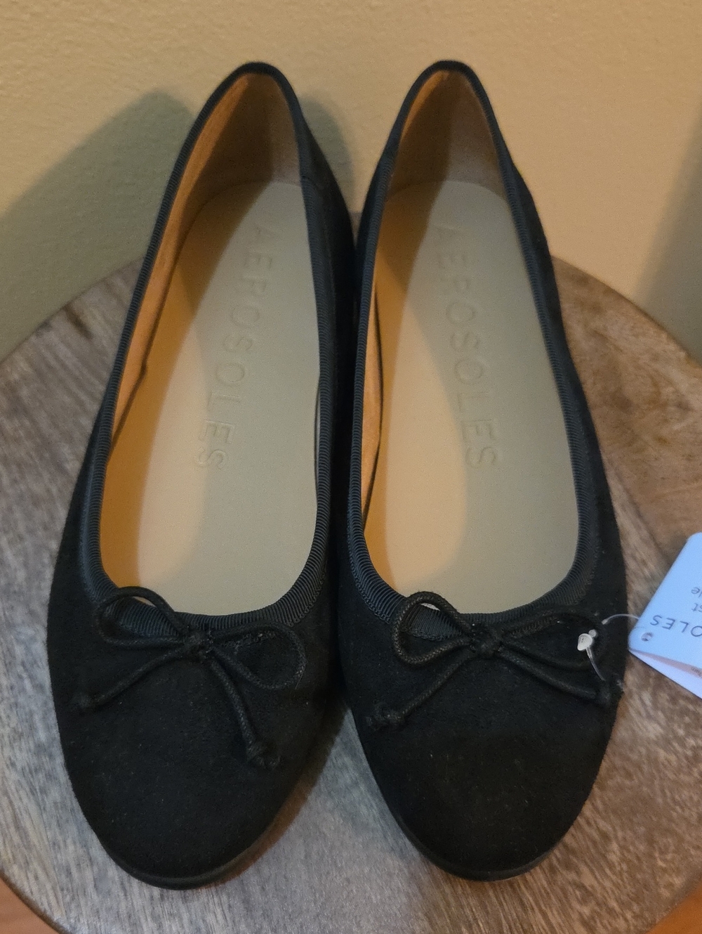 AEROSOLES Black Bow Ballet Flats